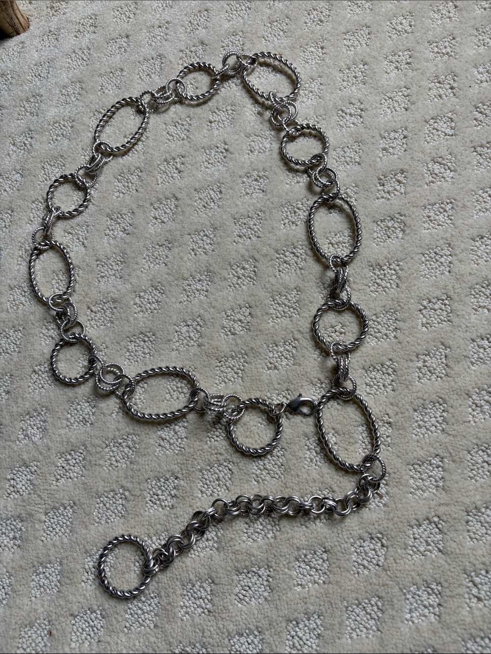 Silver Rope-Link Women's Chain Belt